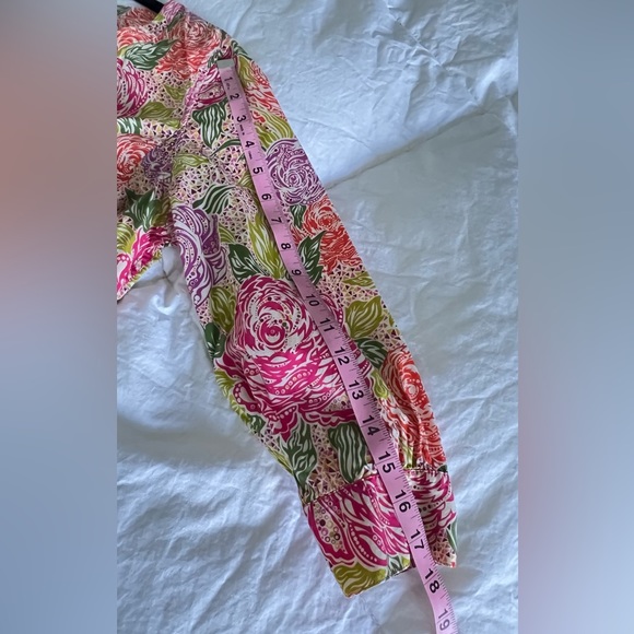 Brooks Brothers Liberty Arts Print and Green Floral Print Tunic Size Medium - Picture 9 of 12